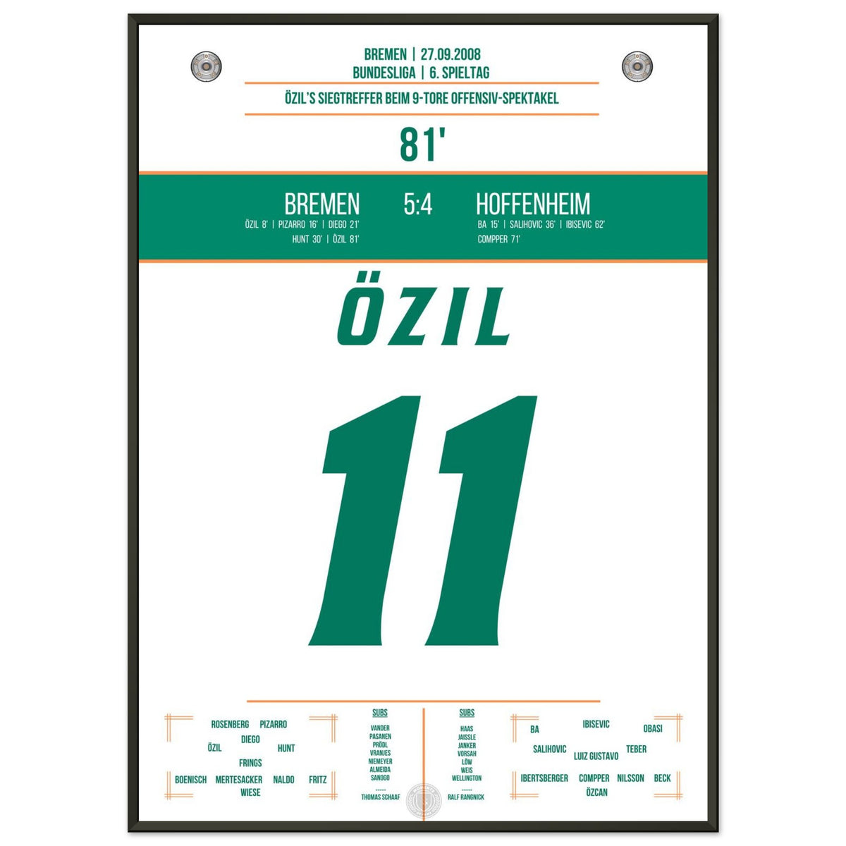 Özil's winning goal in the 9-goal spectacle against Hoffenheim