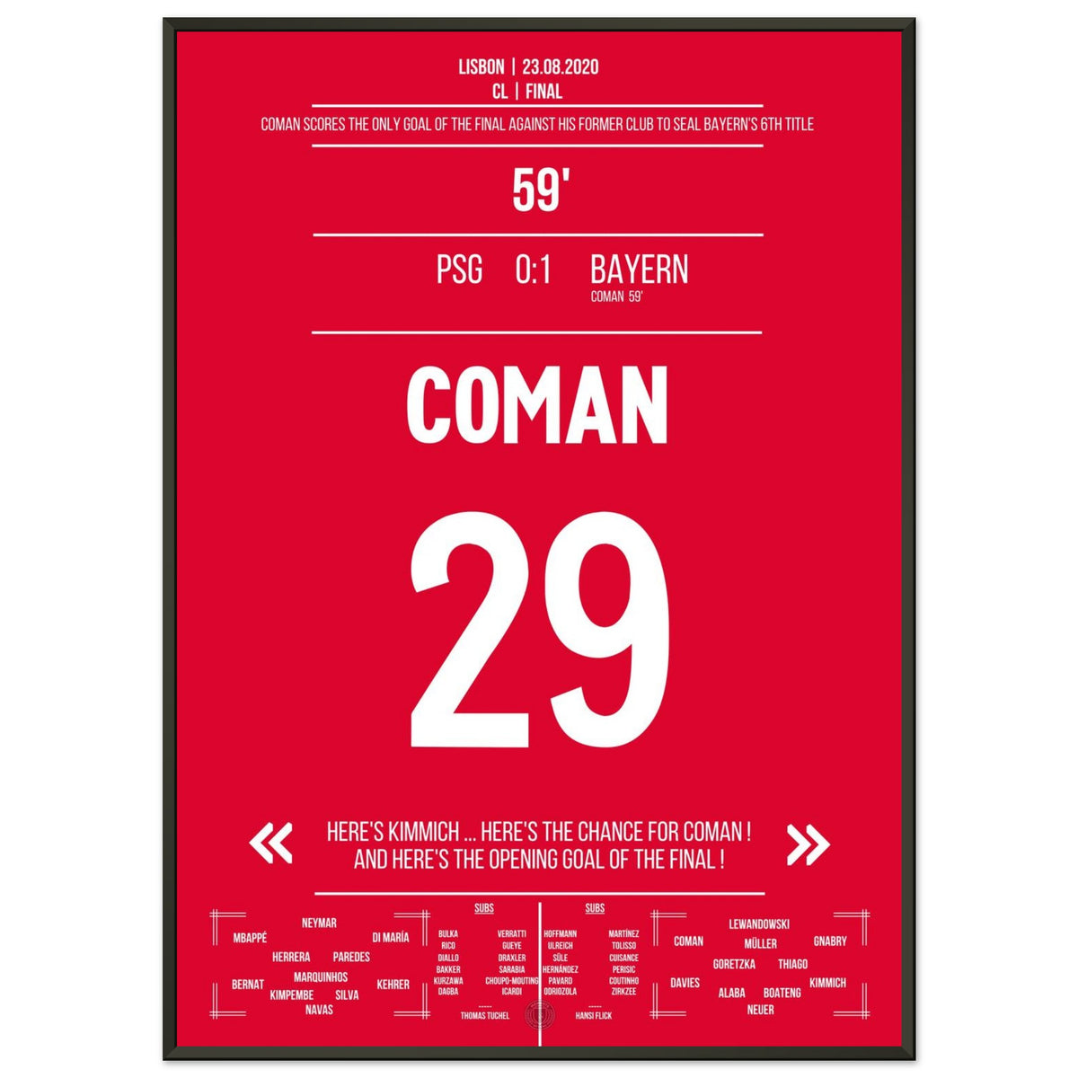 Coman's header secures Bayern the 2020 Champions League trophy against Paris