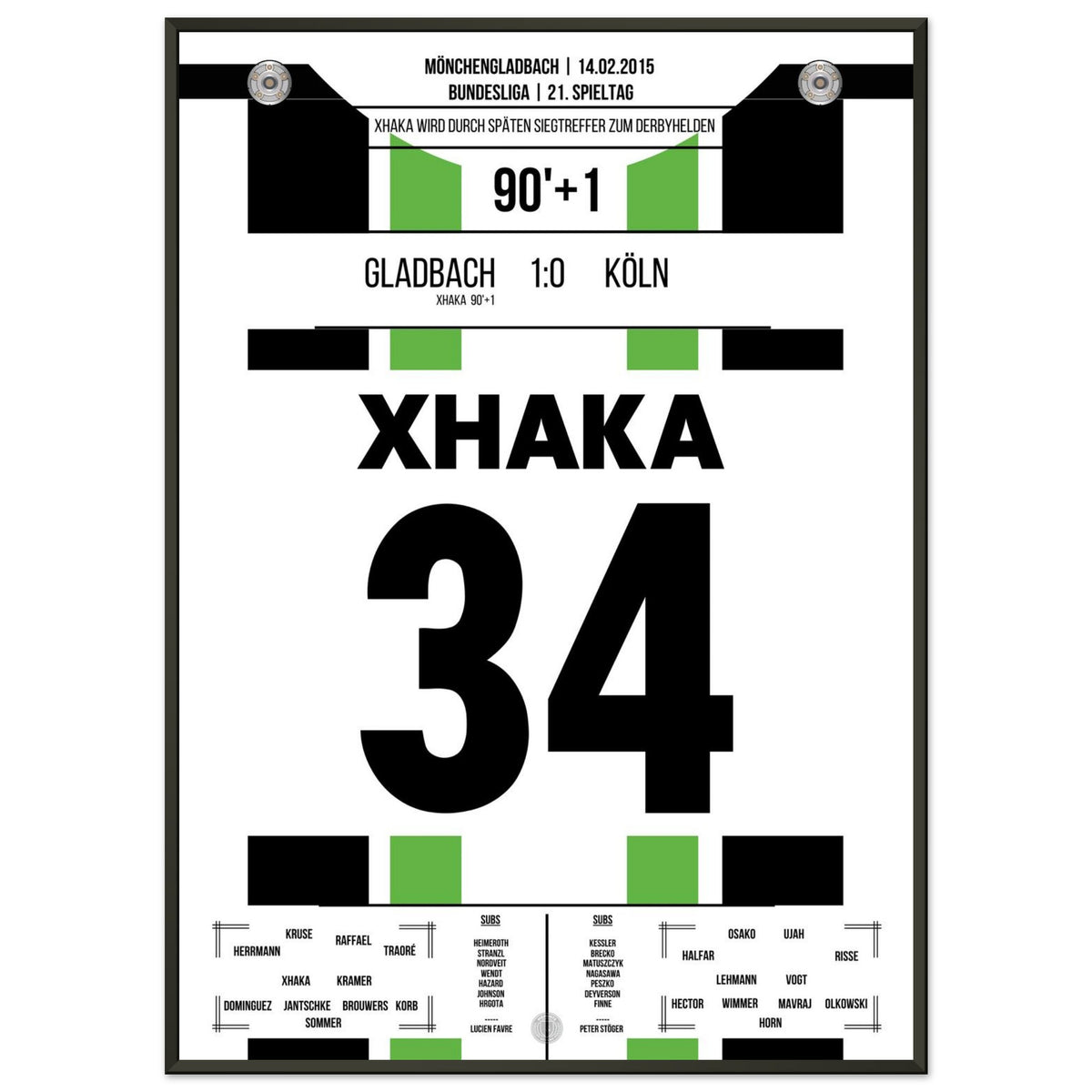 Xhaka's Treffer zum späten Derbysieg 2015