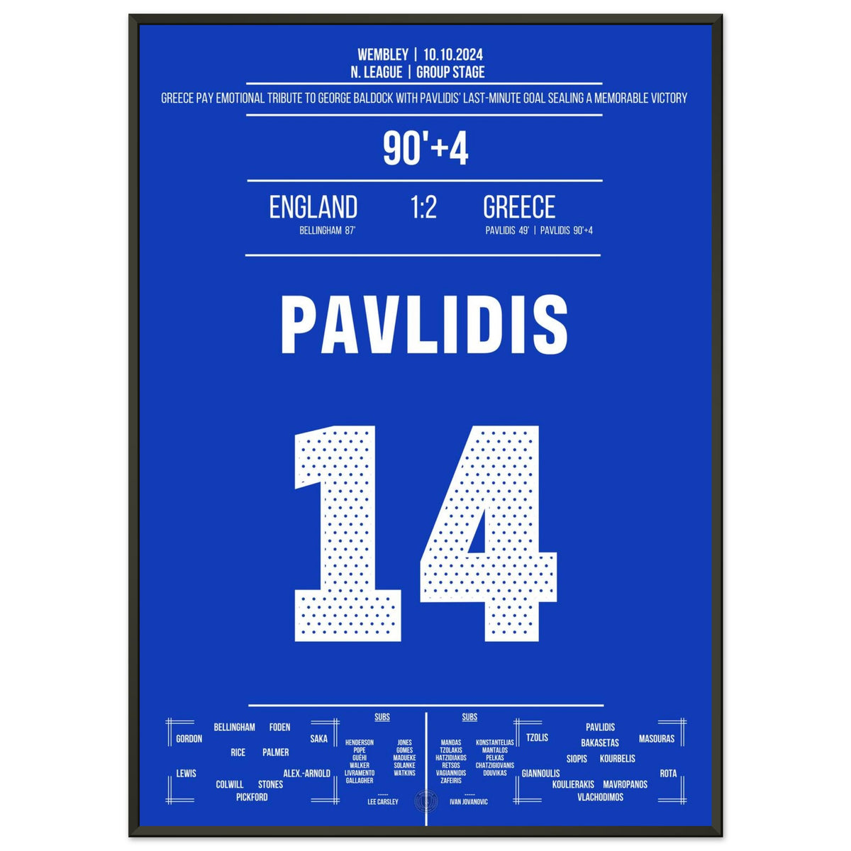 Pavlidis scores Greece a historic and emotional victory in extra time at Wembley.