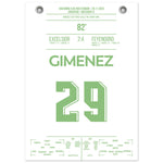 Gimenez-Hattrick beim Derby Sieg gegen Excelsior 50x70-cm-20x28-Ohne-Rahmen
