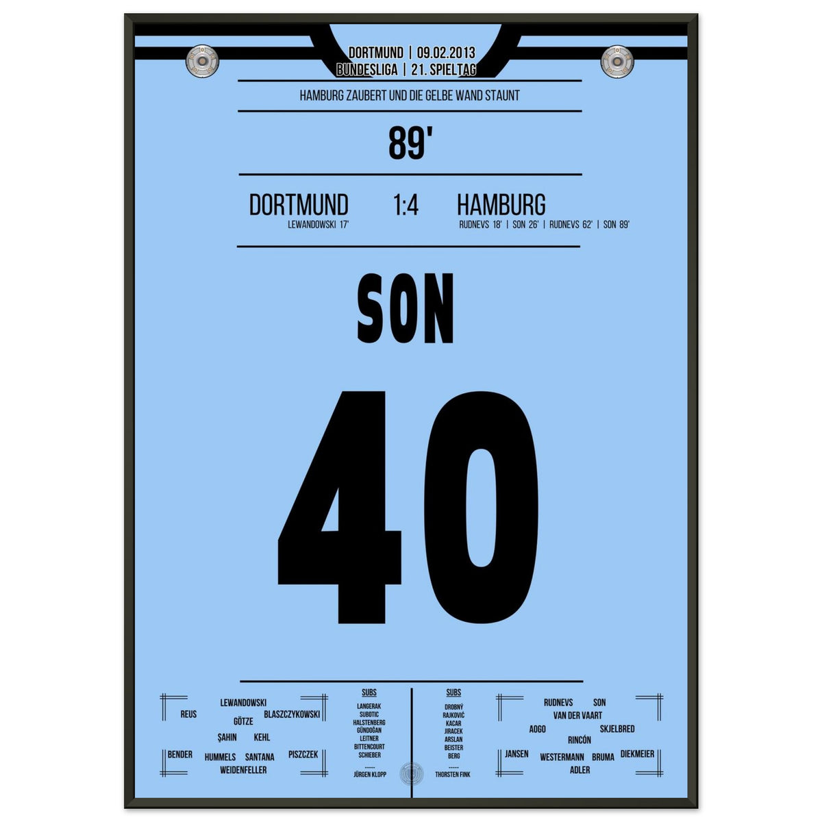 Double pack from Son and Hamburg enchants BVB in 2013