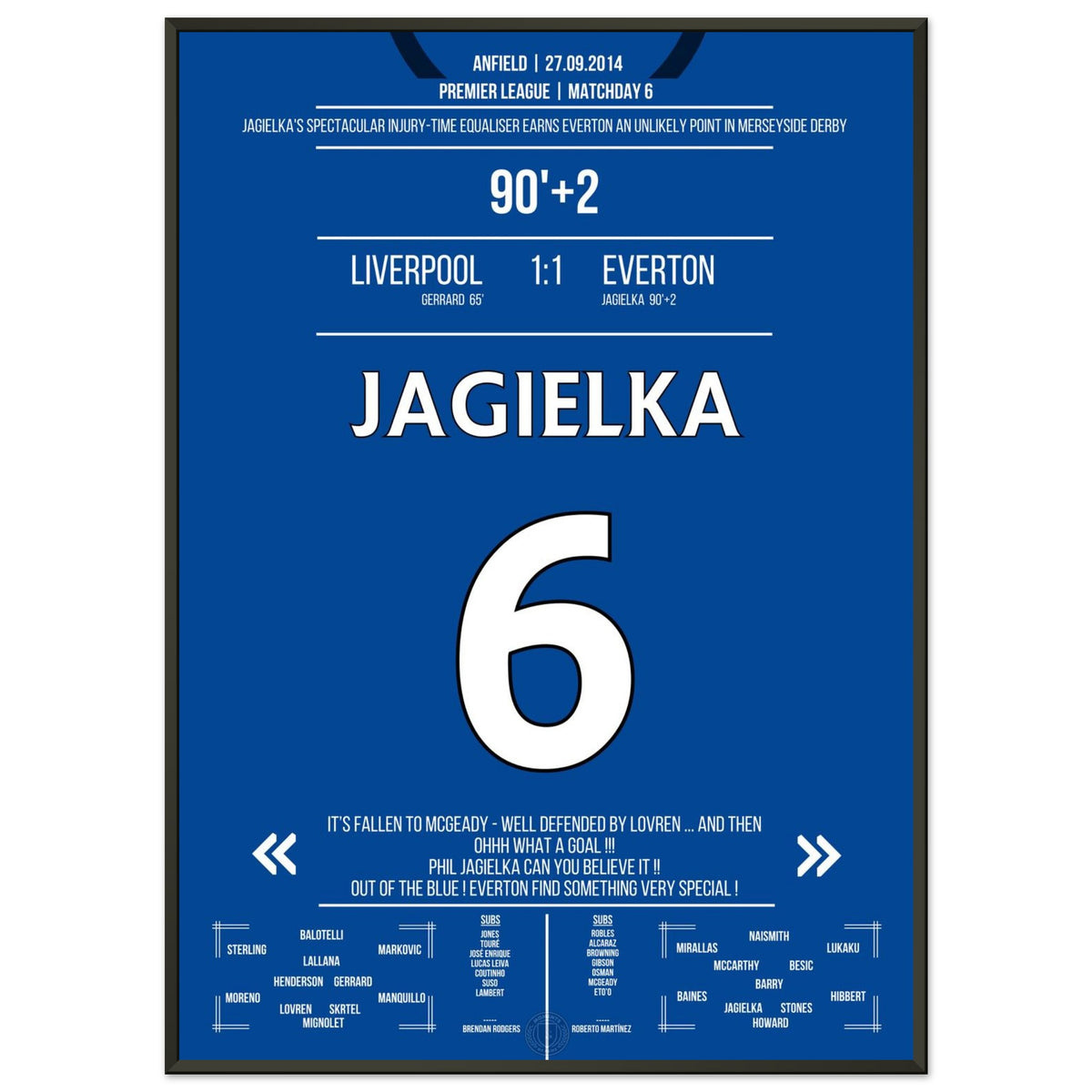 Jagielka's dream goal to equalize in the Merseyside Derby 2014