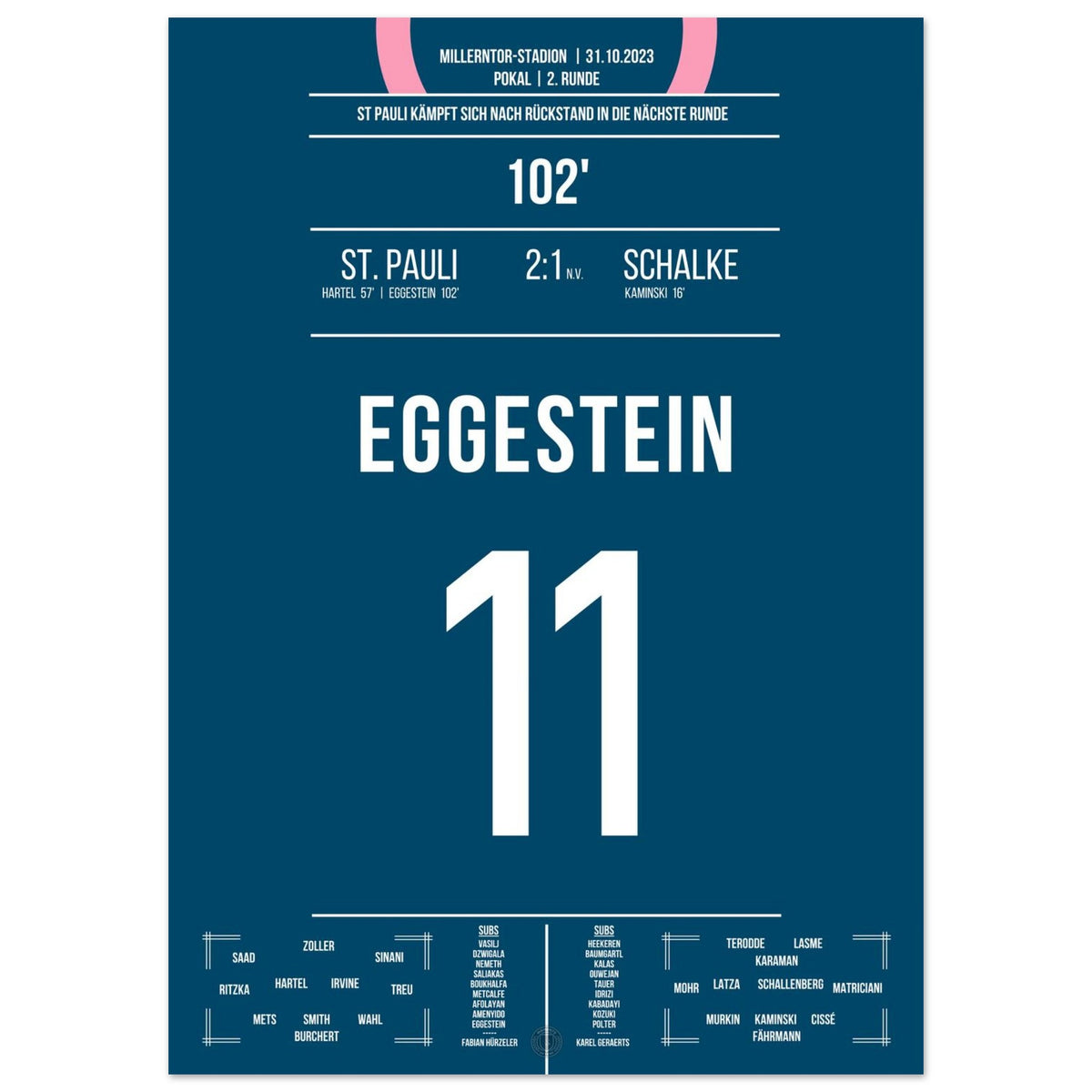Eggestein's Kopfballtor gegen Schalke im Pokal 2023