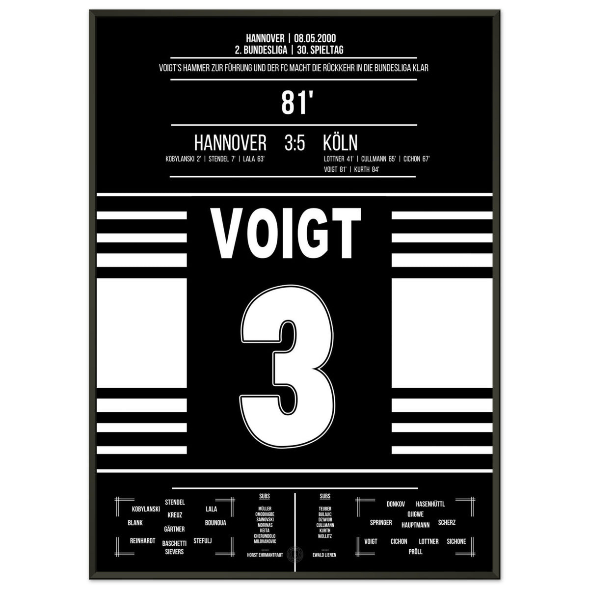 Voigt's Führungstreffern zum Wiederaufstieg 2000