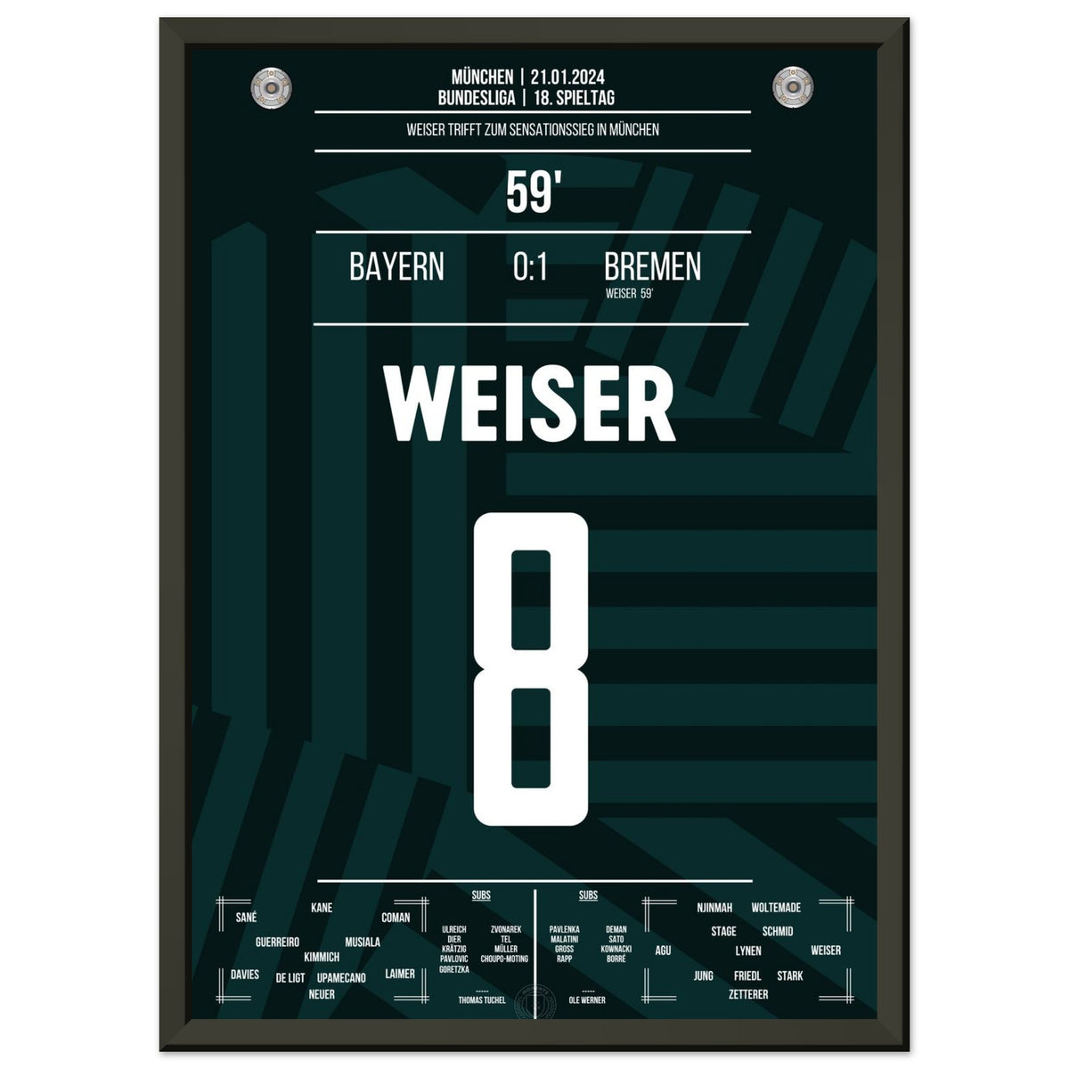 Weiser schiesst Werder zum Auswärtssieg in München