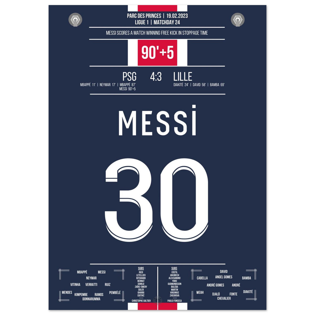 Messi trifft mit Last-Minute Freistoss zum Sieg für Paris