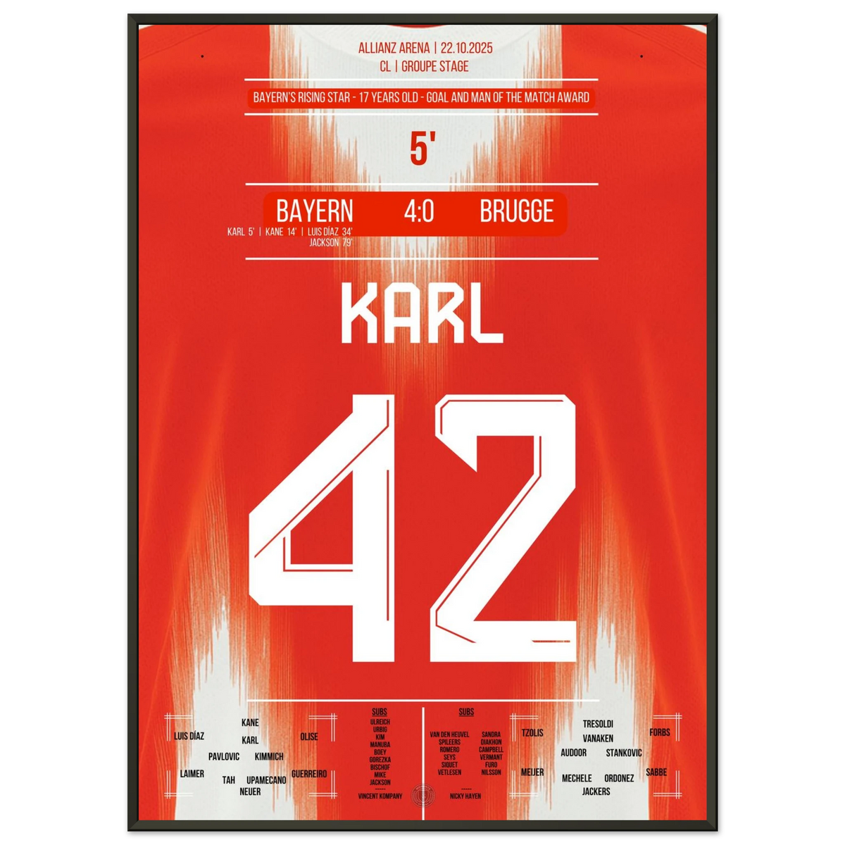 Tor bei CL Startelf-Debüt für 17 jährigen Lennart Karl