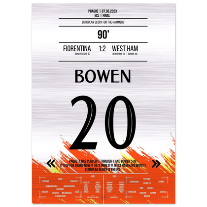 Bowen's Last-Minute Winner Seals European Cup Triumph for the "Hammers" – Metal Edition