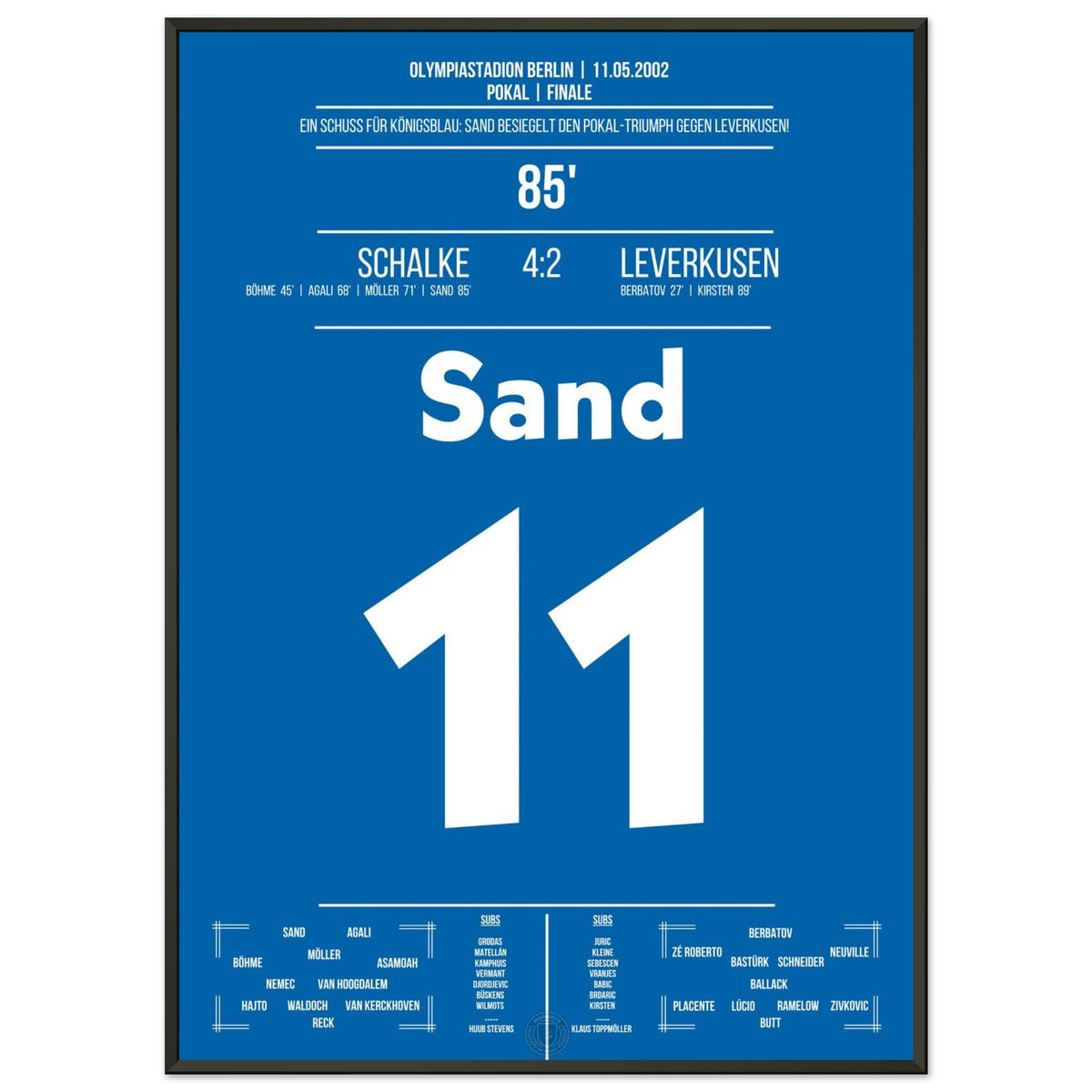 Ebbe Sand zum vierten! Zweiter Pokaltriumph in Folge in 2002