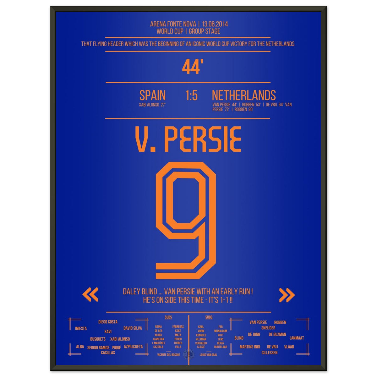 Van Persie's berühmter Flugkopfball über Casillas in 2014