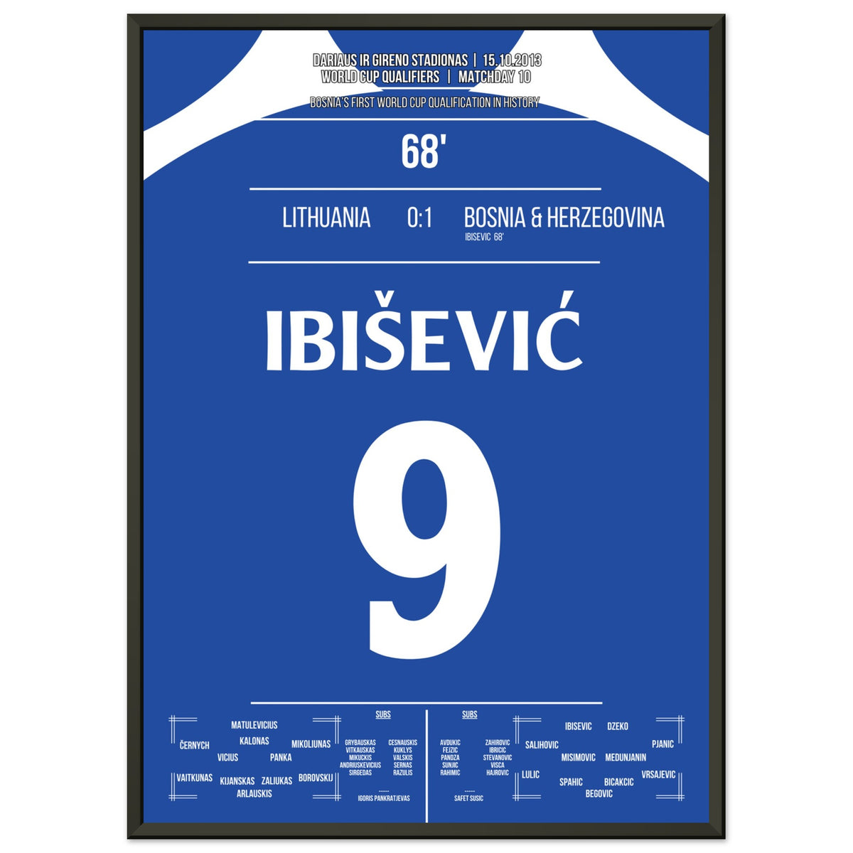 Ibisevic scores Bosnia's first World Cup participation in history.