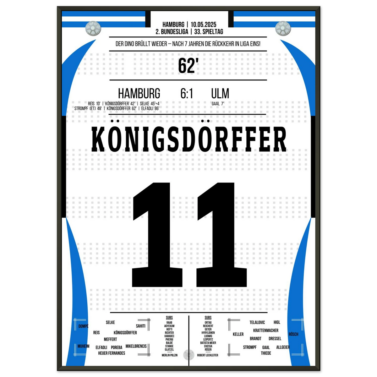 Der Dino kehrt nach 7 Jahren endlich zurück in die Bundesliga