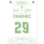 Gimenez-Hattrick beim Derby Sieg gegen Excelsior A4-21x29.7-cm-8x12-Ohne-Rahmen