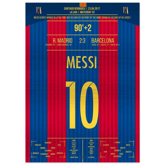 Messi's legendäres Tor mit Trikot-Jubel im El Clasico – Metal Edition