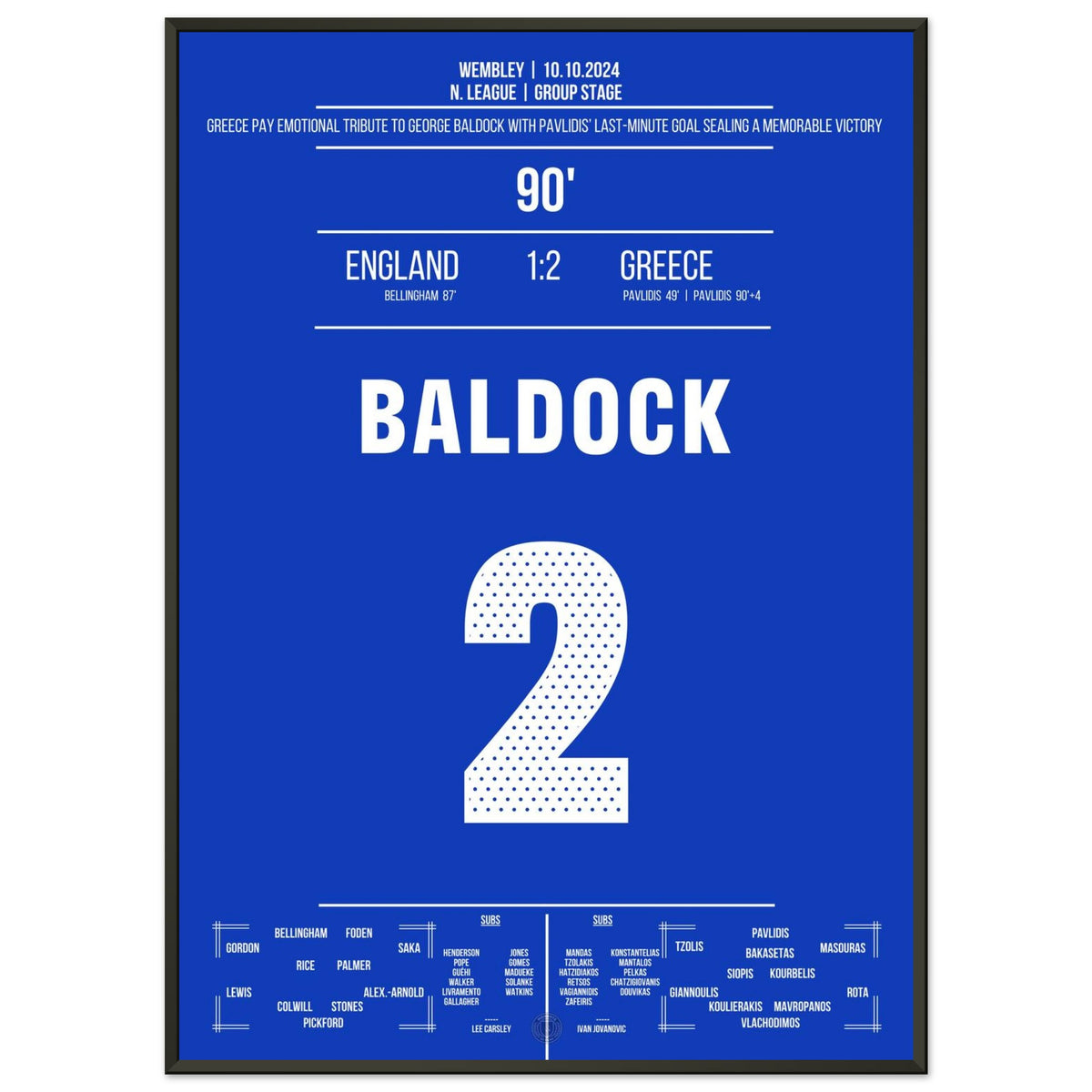 Griechenland widmet George Baldock historischen Sieg in Wembley