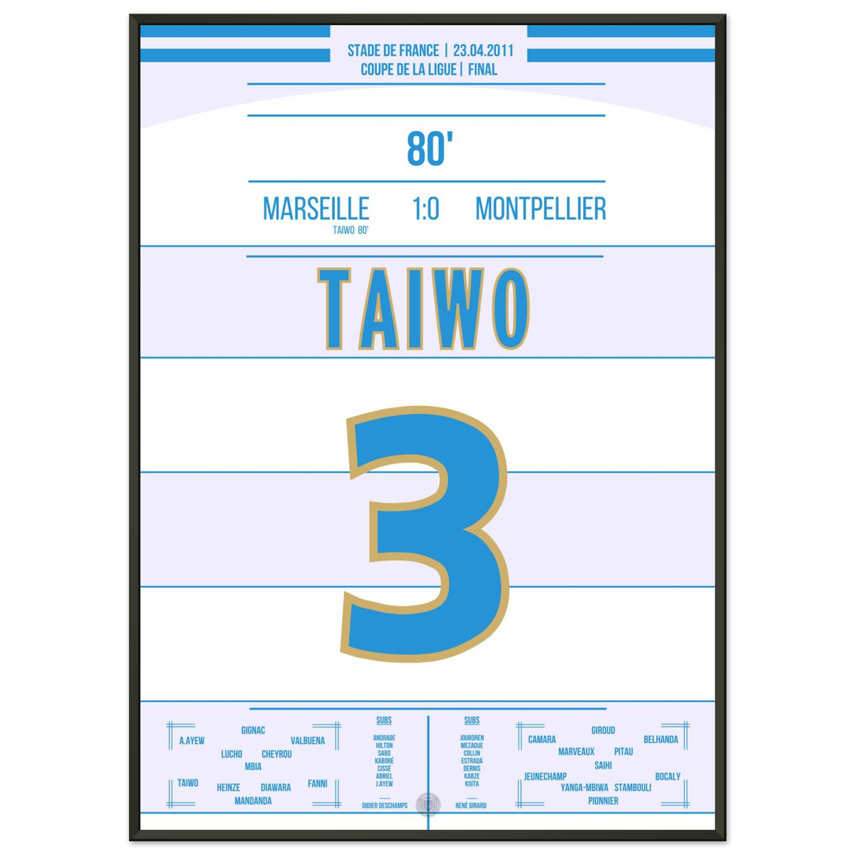 Taiwo trifft zum Pokalsieg für Marseille in 2011