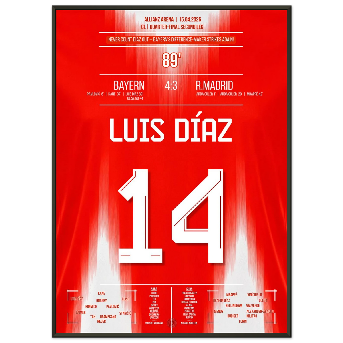 Luis Diaz mit der späten Erlösung in Richtung CL Halbfinale