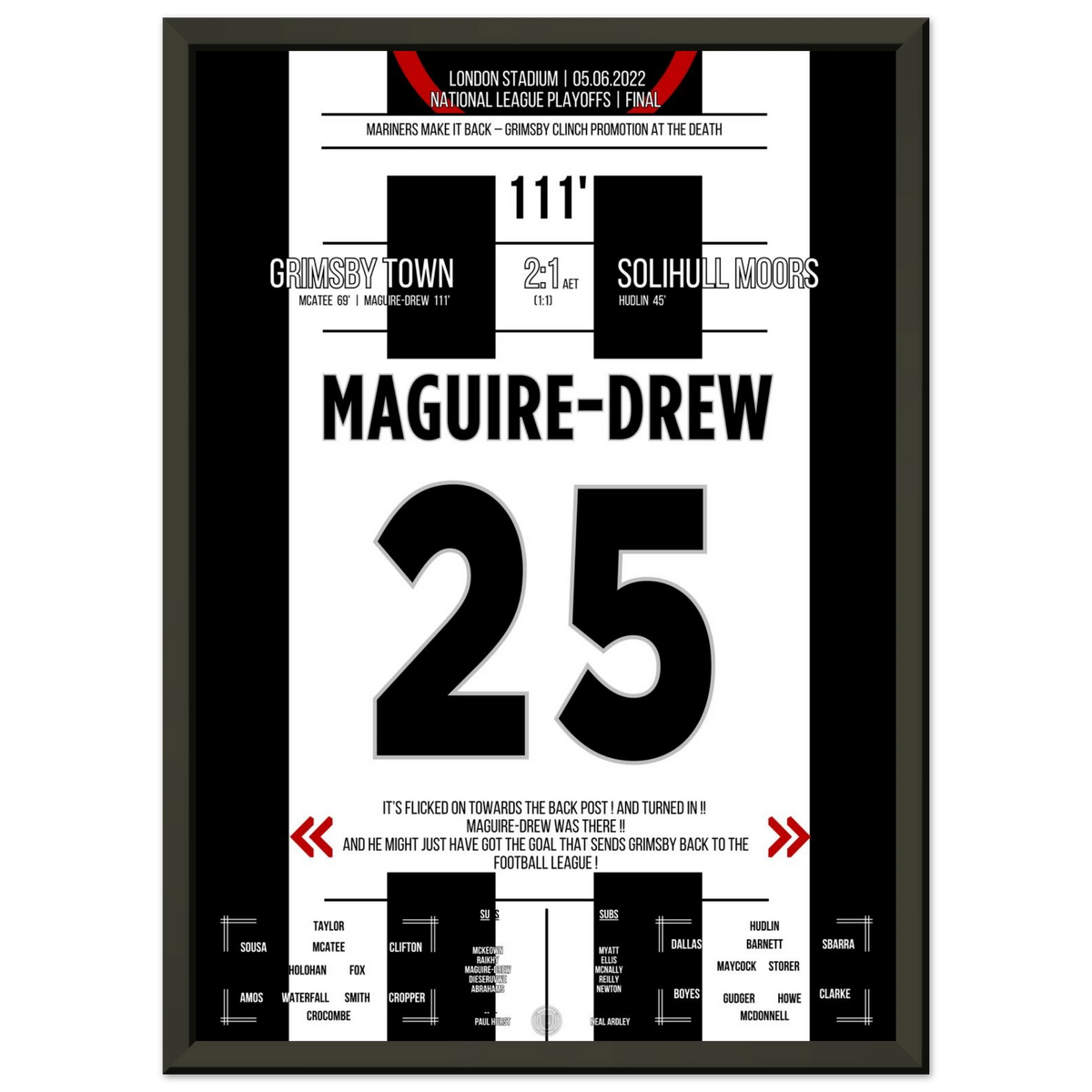 Maguire-Drew scores and Grimsby Town secures promotion!
