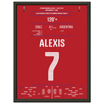 Alexis Sanchez Panenka-Penalty bei Chile's ersten Copa America Triumph 30x40-cm-12x16-Schwarzer-Aluminiumrahmen