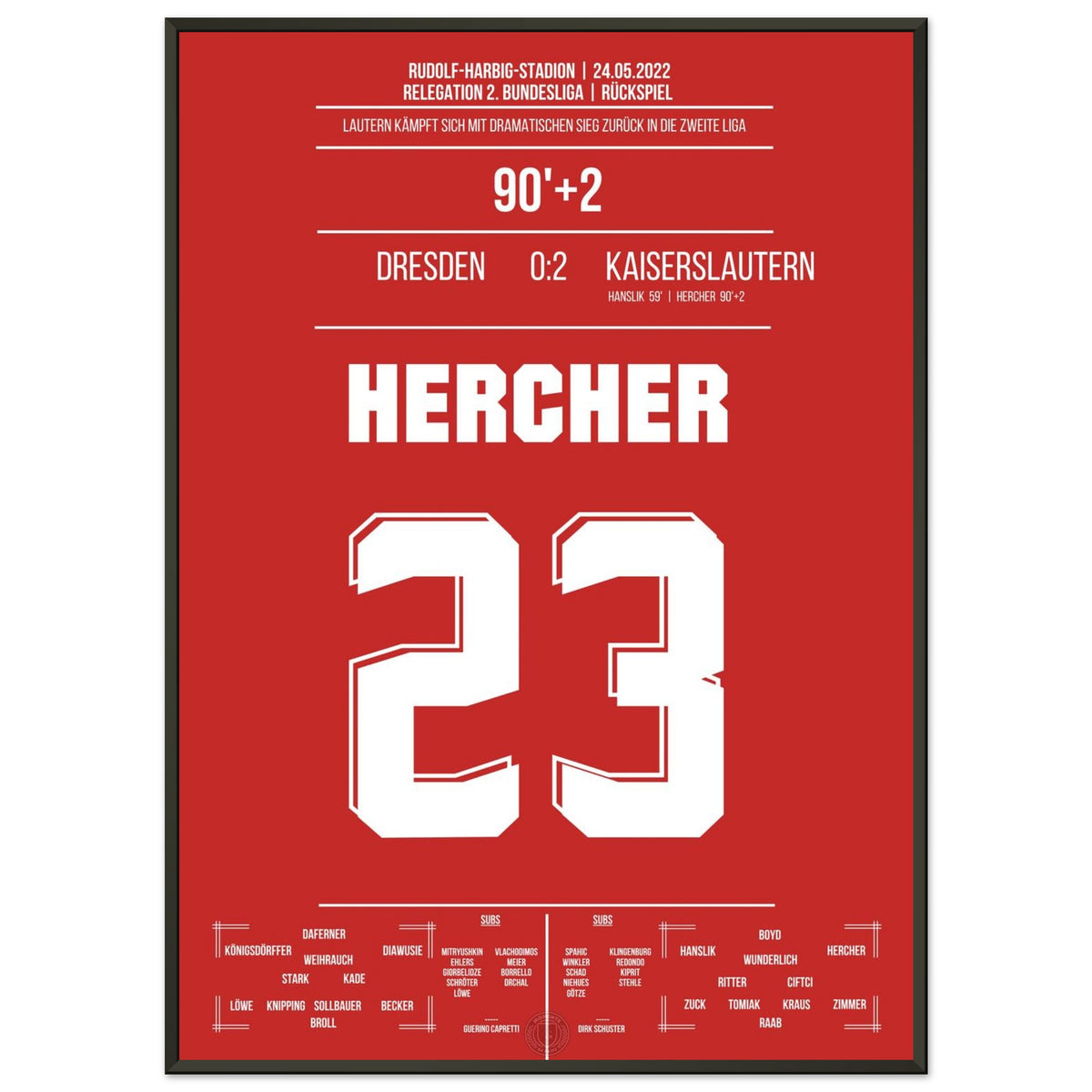 Rückkehr in die zweite Liga - Lautern's Sieg im Relegationsrückspiel in Dresden