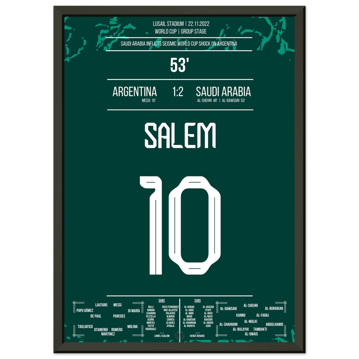 Salem Al-Dawsari Siegtreffer gegen späteren Weltmeister Argentinien