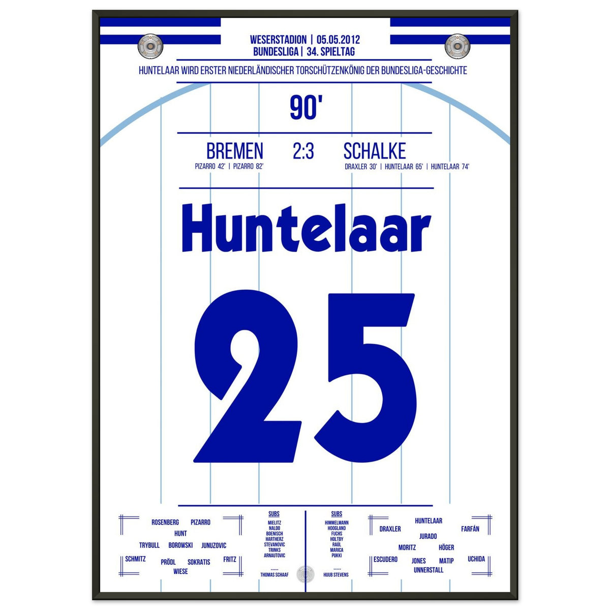 Huntelaar wird erster niederländischer Torschützenkönig der Bundesliga