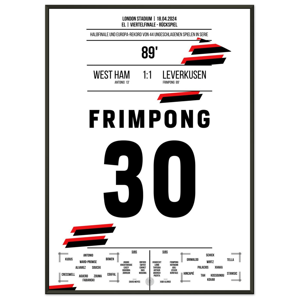 Frimpong's Rekord-Tor auf dem Weg ins Halbfinale der EL