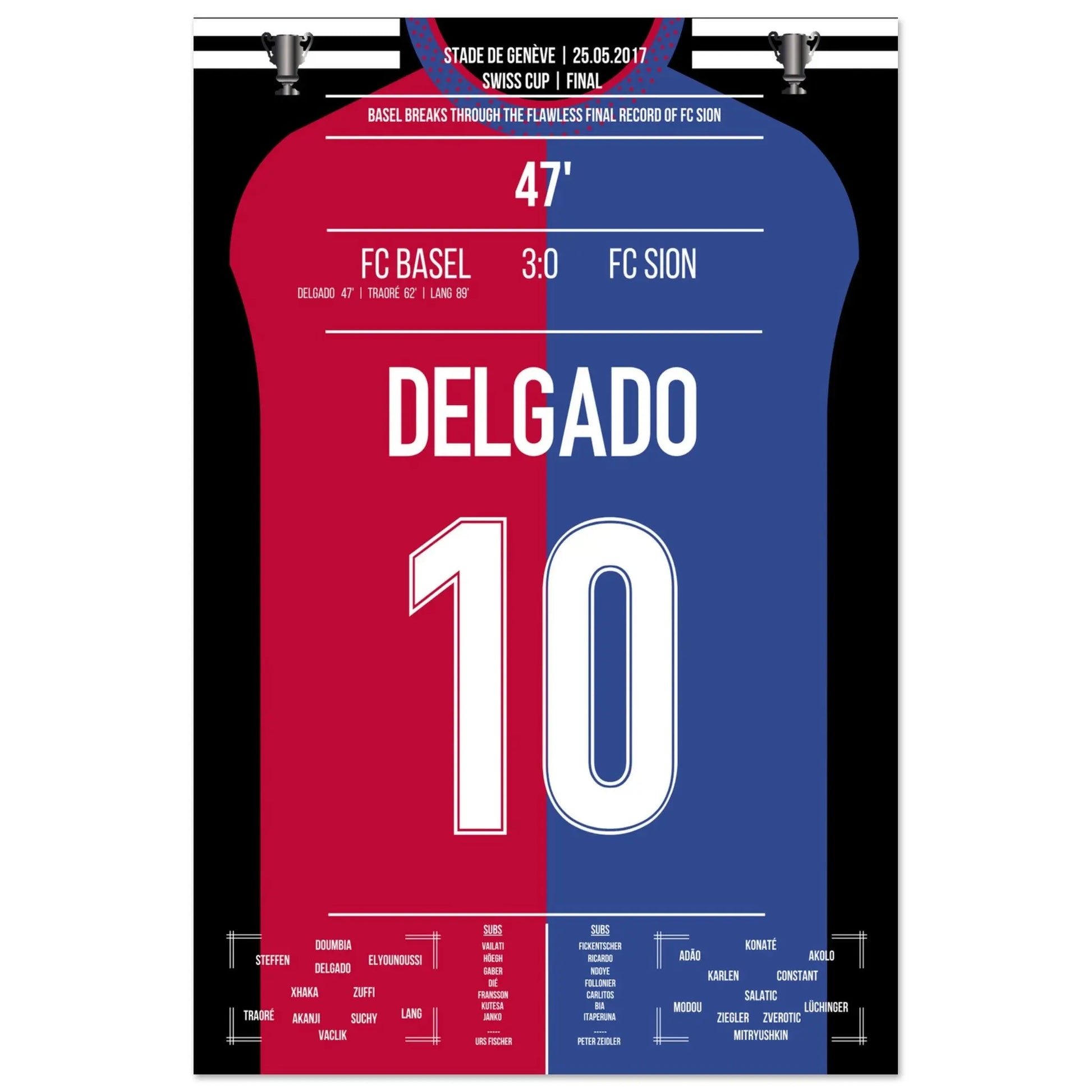 Basel's Sieg gegen Sion im Cup-Finale 2017 60x90-cm-24x36-Ohne-Rahmen