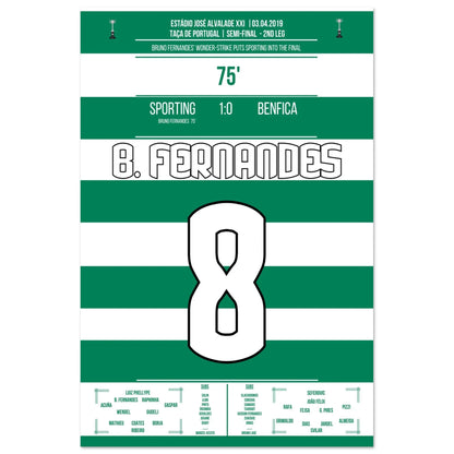 Bruno Fernandes schießt Sporting im Derby ins Pokalfinale 2019 60x90-cm-24x36-Ohne-Rahmen