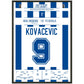 Debüt von Darko Kovacevic für Real Sociedad in 1996 50x70-cm-20x28-Schwarzer-Aluminiumrahmen