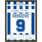 Debüt von Darko Kovacevic für Real Sociedad in 1996 30x40-cm-12x16-Schwarzer-Aluminiumrahmen