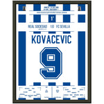 Debüt von Darko Kovacevic für Real Sociedad in 1996 30x40-cm-12x16-Schwarzer-Aluminiumrahmen