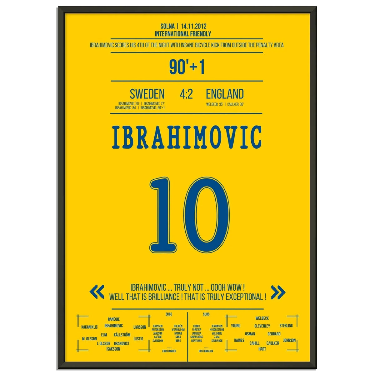 Die Zlatan Show gegen England in 2012