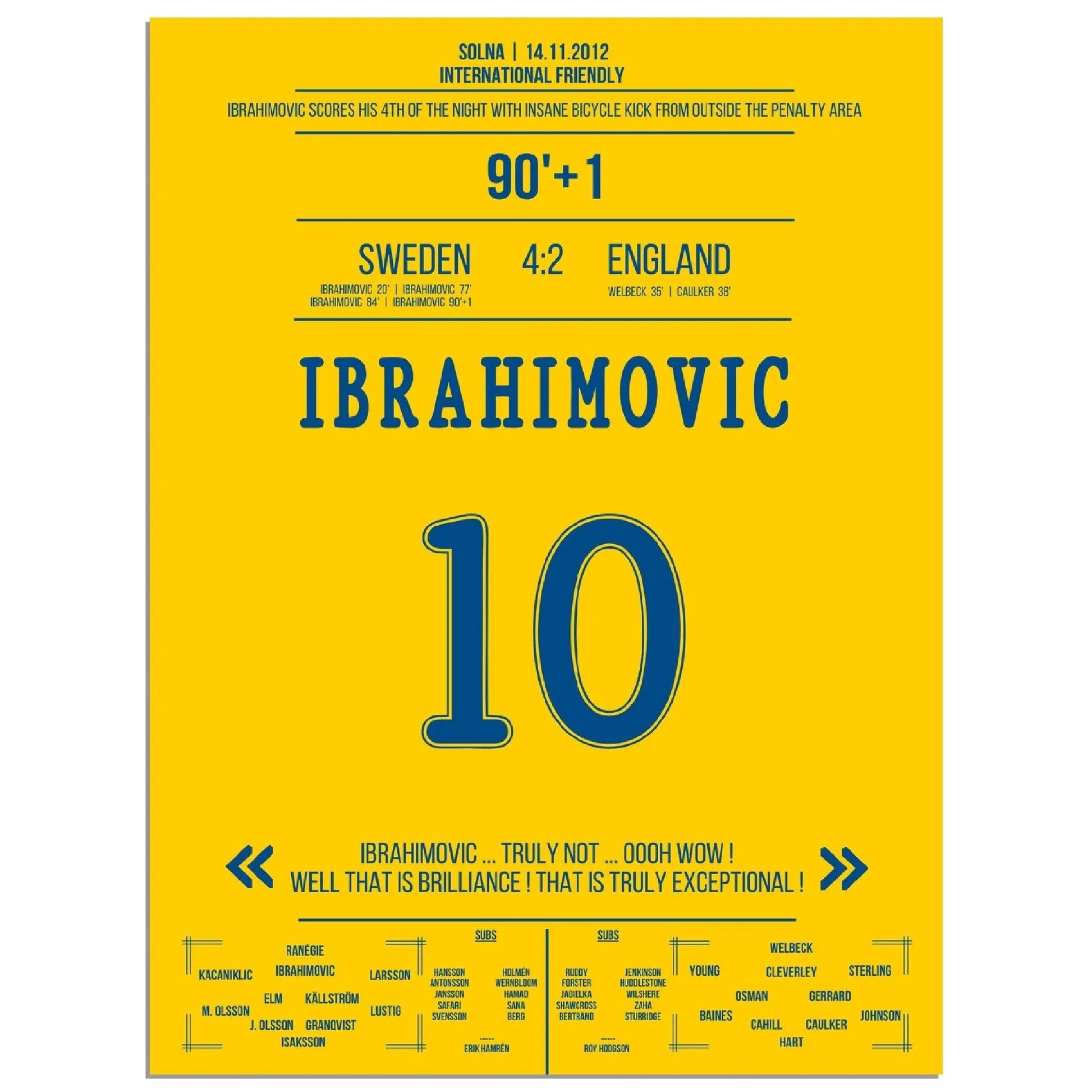 Die Zlatan Show gegen England in 2012 