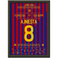 Iniesta's Tor bei Supercopa-Sieg in 2011 A4-21x29.7-cm-8x12-Schwarzer-Aluminiumrahmen