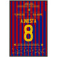 Iniesta's Tor bei Supercopa-Sieg in 2011 60x90-cm-24x36-Schwarzer-Aluminiumrahmen