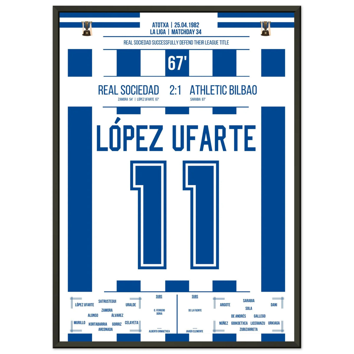 López Ufarte's Tor zur Titelverteidigung in 1982