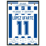 López Ufarte's Tor zur Titelverteidigung in 1982 50x70-cm-20x28-Schwarzer-Aluminiumrahmen