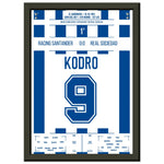 Meho Kodro Debüt für Real Sociedad A4-21x29.7-cm-8x12-Schwarzer-Aluminiumrahmen