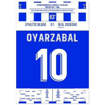 Oyarzabal entscheidet das Copa Del Rey Finale 2020 50x70-cm-20x28-Ohne-Rahmen