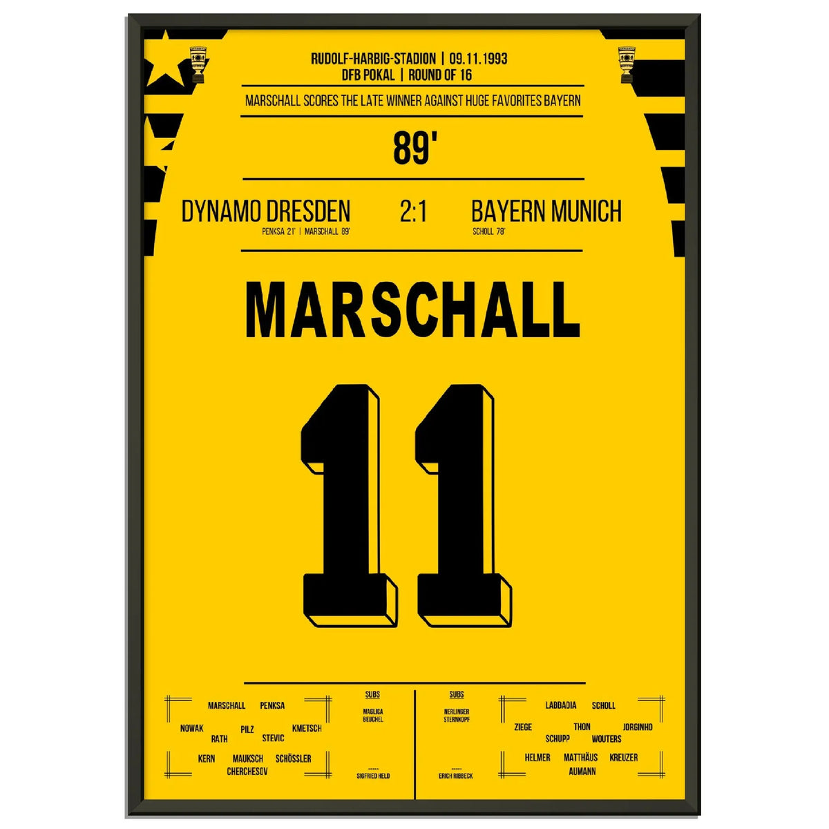 Cup sensation by Marschall - Dresden defeats Bayern in the 1993 Cup Round of 16