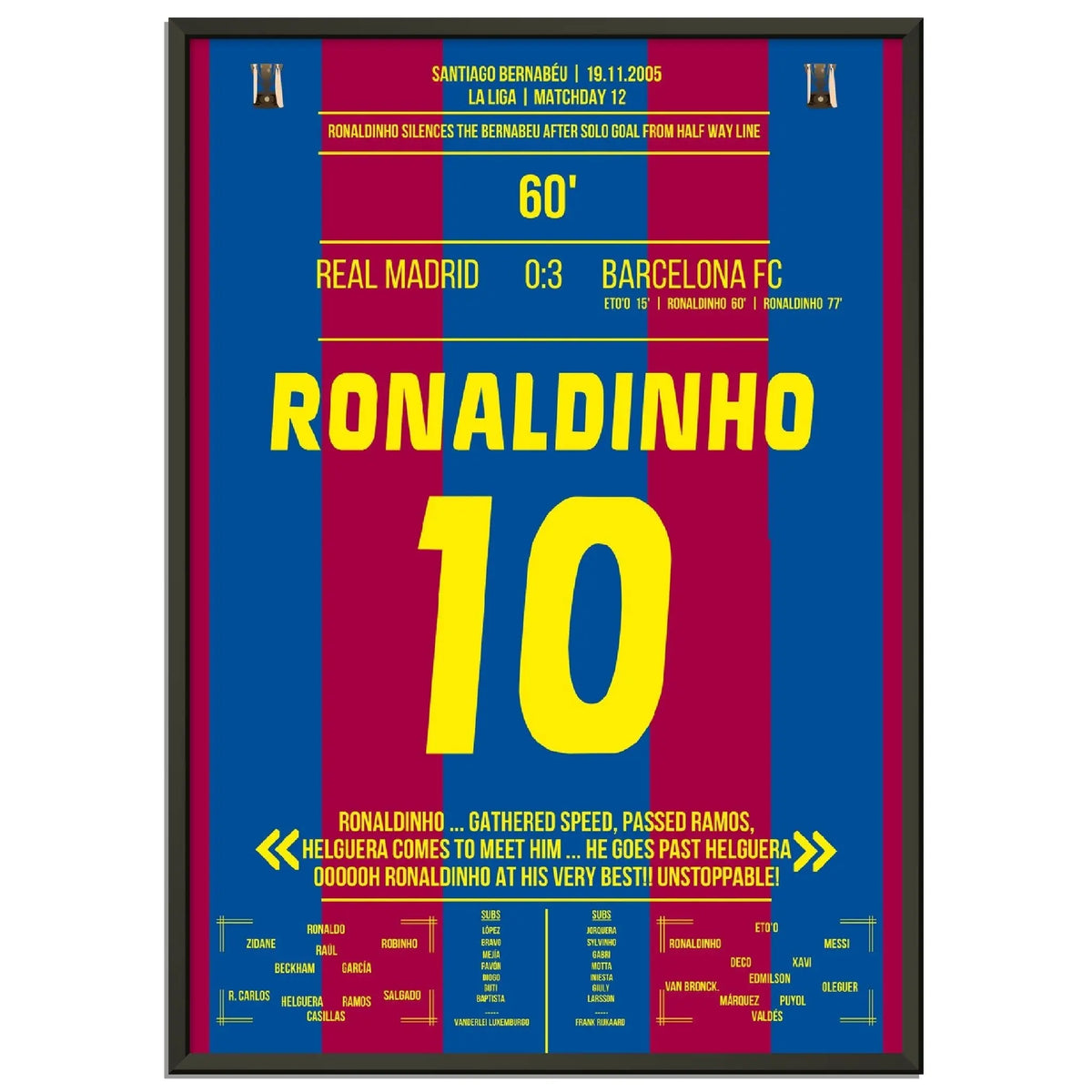 Ronaldinho's Solo Tor im Bernabeu in 2005