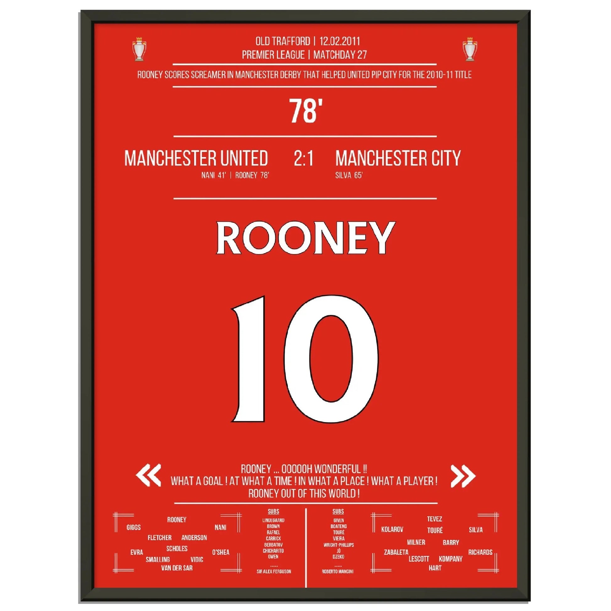 Rooneys Fallrückzieher im Manchester Derby 2011 