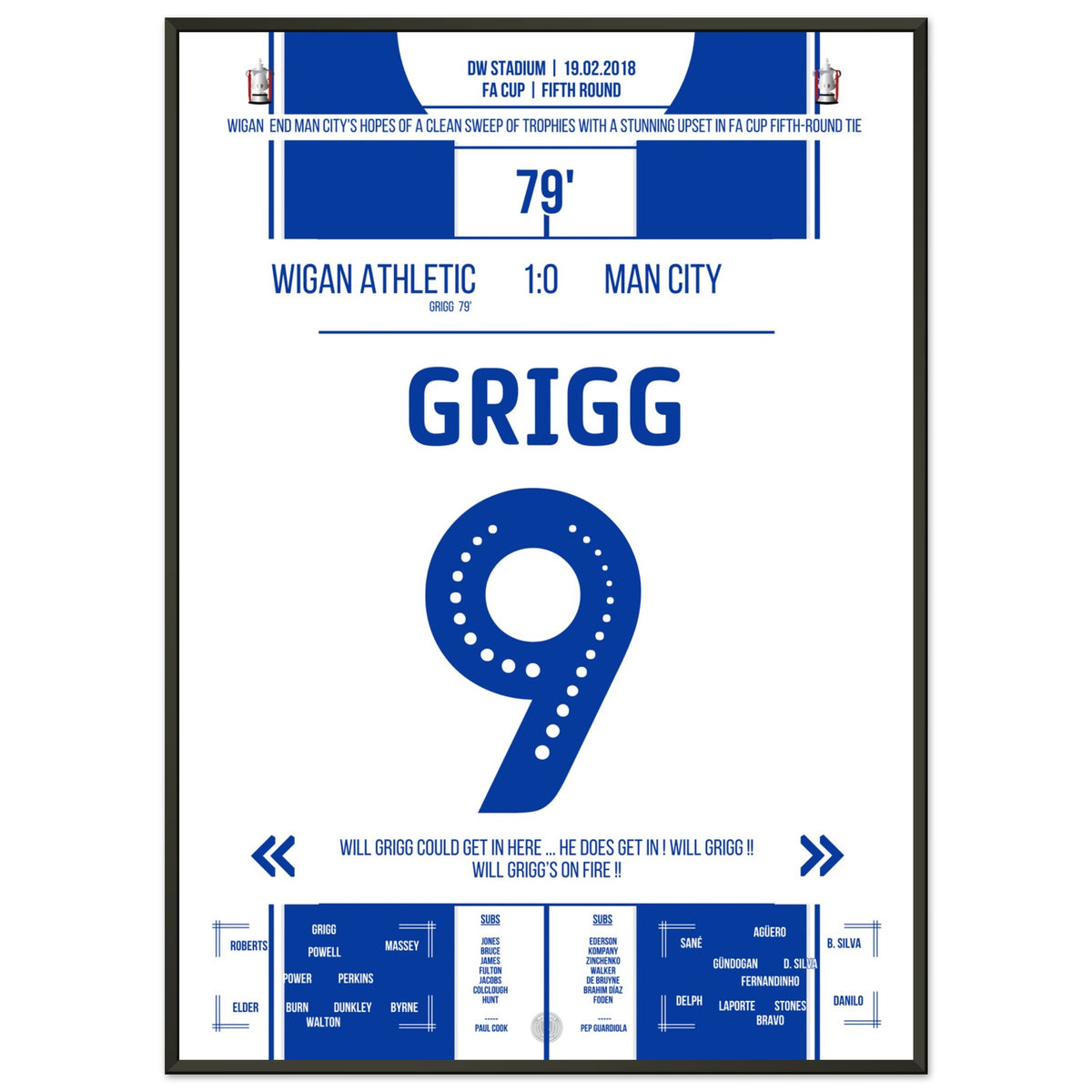 Will Grigg's on fire! Wigan wird erneut zum Pokal-Alptraum für Man City