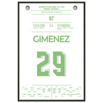 Gimenez-Hattrick beim Derby Sieg gegen Excelsior 60x90-cm-24x36-Schwarzer-Aluminiumrahmen