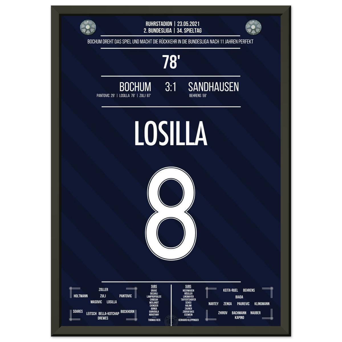 Losilla's Tor führt Bochum zurück in die Bundesliga