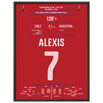 Alexis Sanchez Panenka-Penalty bei Chile's ersten Copa America Triumph 45x60-cm-18x24-Schwarzer-Aluminiumrahmen