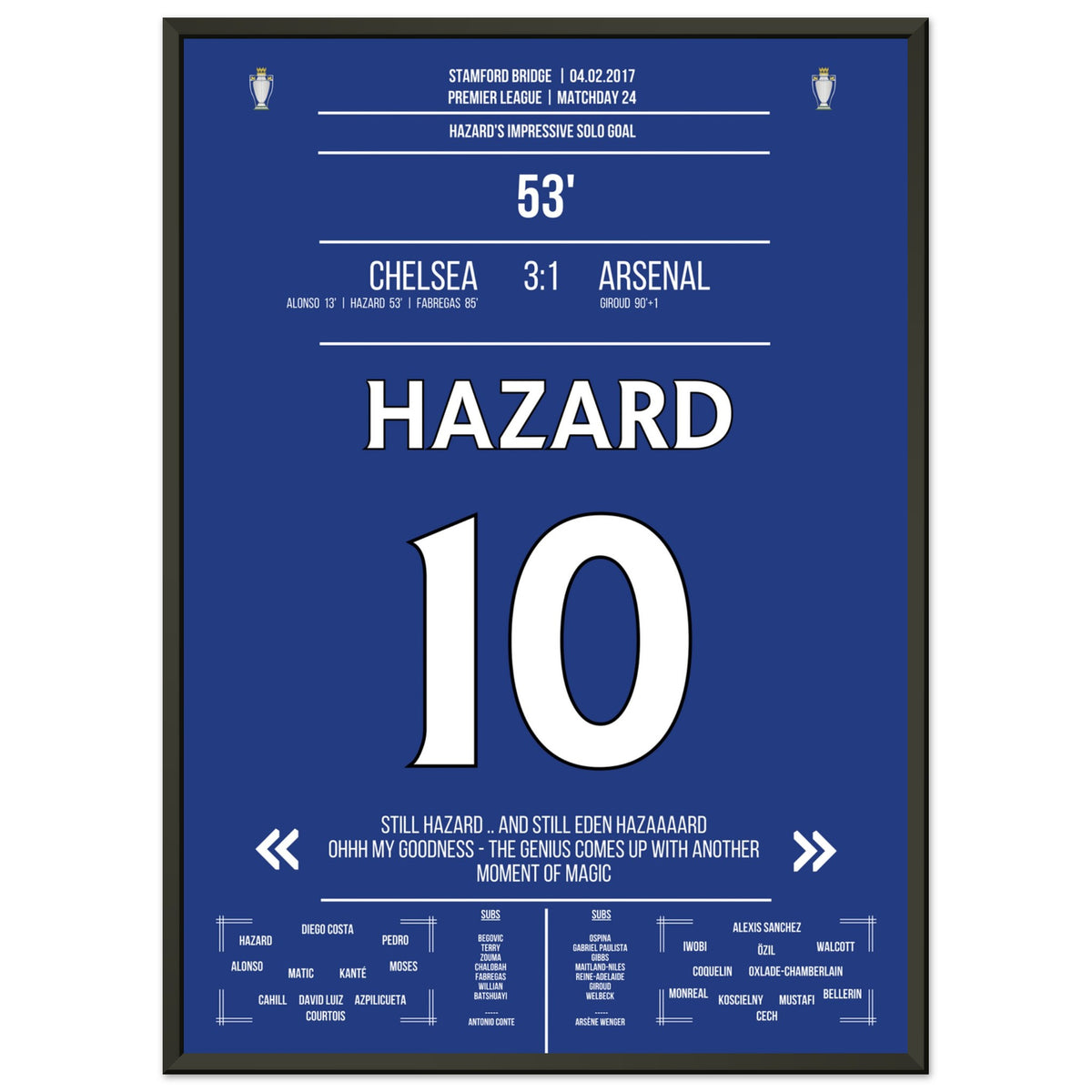 Hazard's Weltklasse-Solo gegen Arsenal in 2017