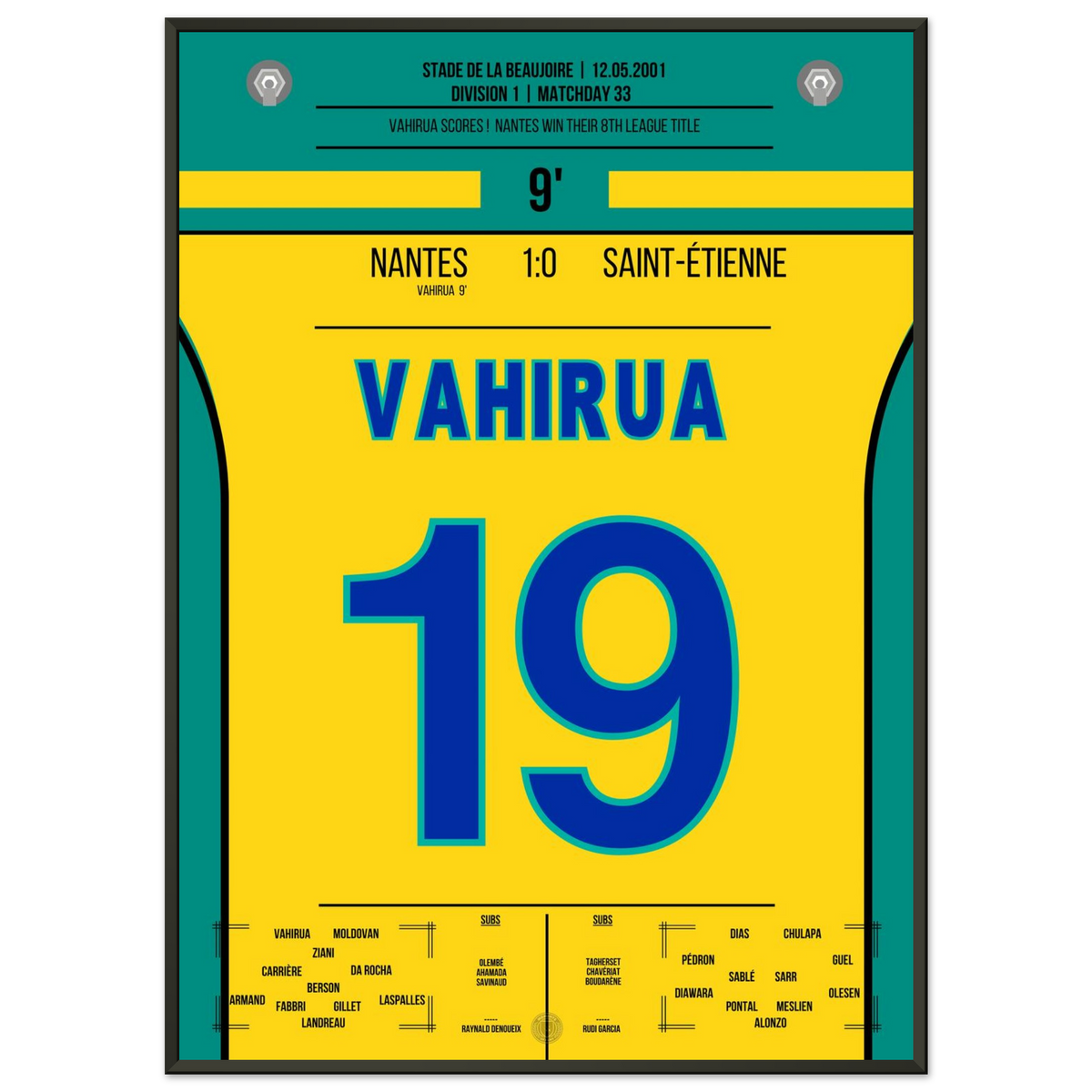 Vahirua und das Tor zur Meisterschaft für Nantes in 2001